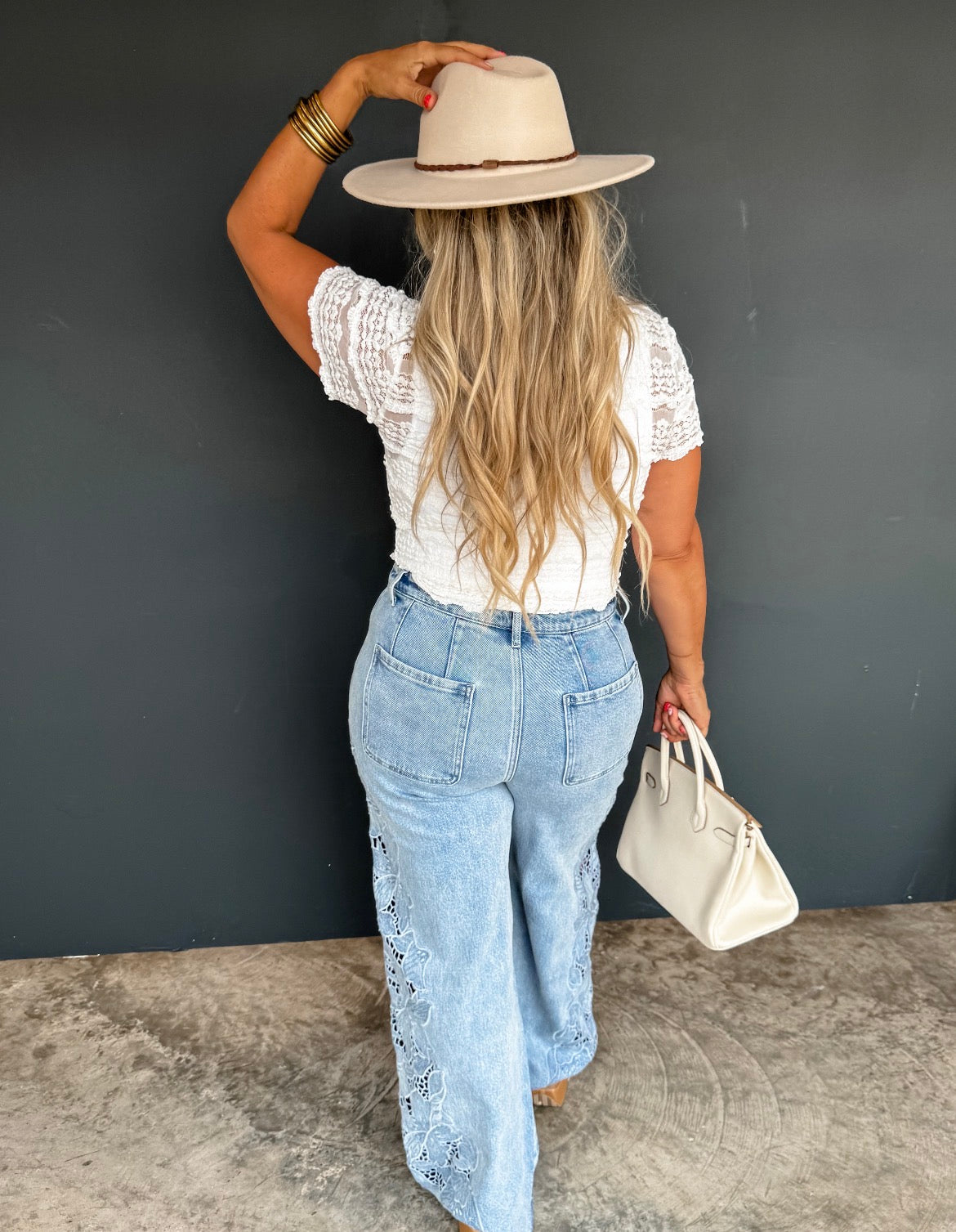 Floral Charm Wide Leg Jean