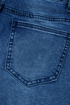 Frayed Cropped Straight Jeans