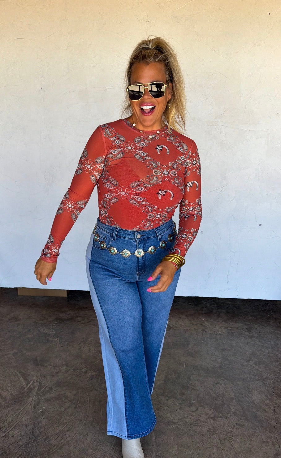 Preorder - Two Tone Denim Jeans