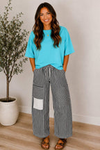 Striped Barrel Jeans
