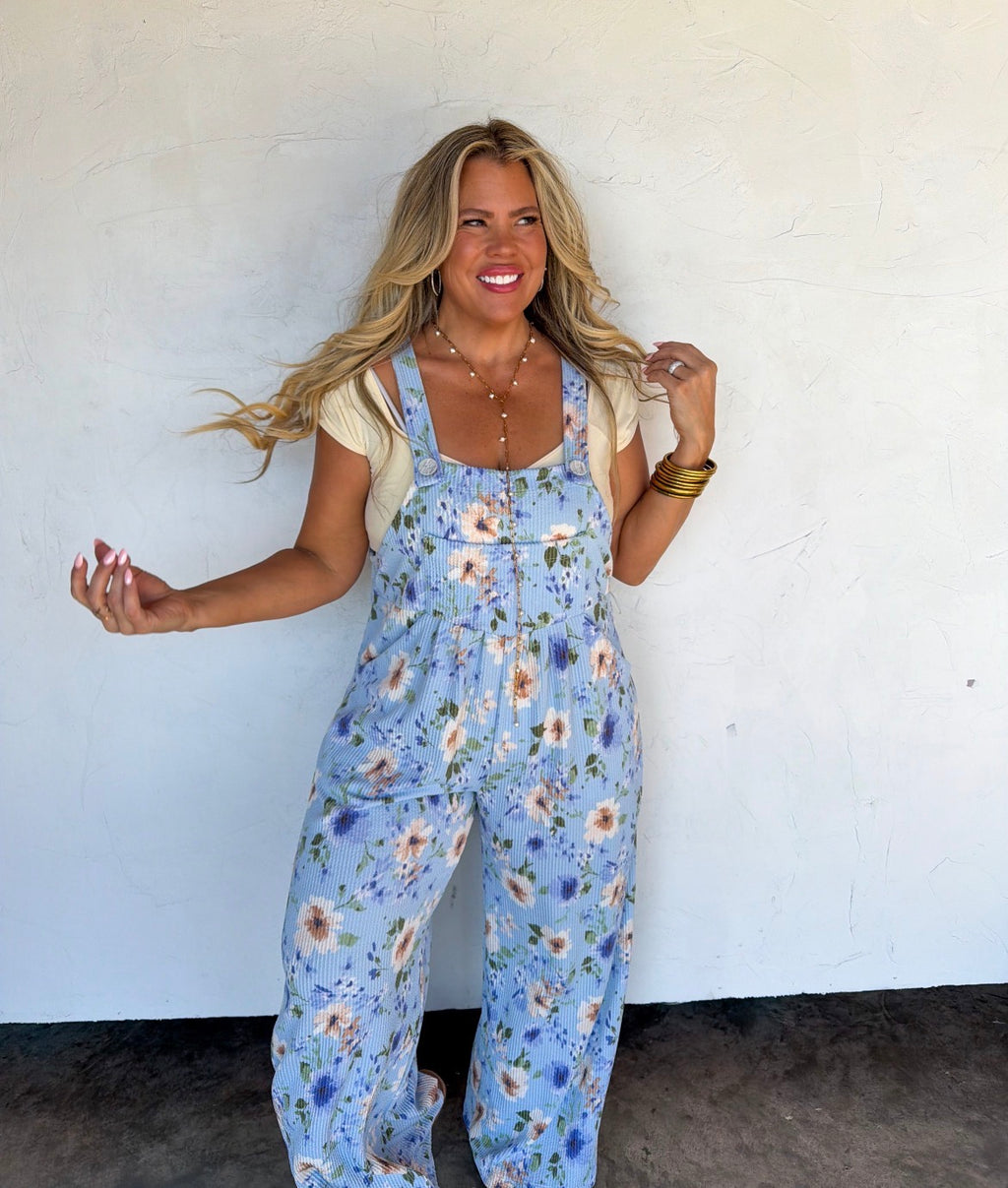 Spring Floral Karli Boho Overalls