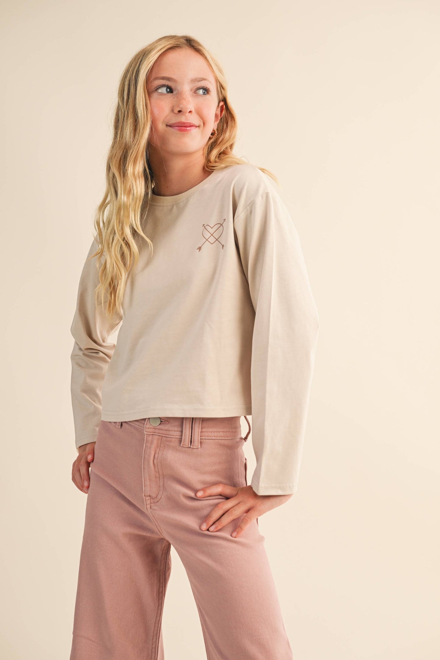 TWEEN KIDS GIRLS CROPPED BOXY TEE