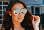 The Alex Black/Silver- High Quality Unisex Aviator Sunglasses