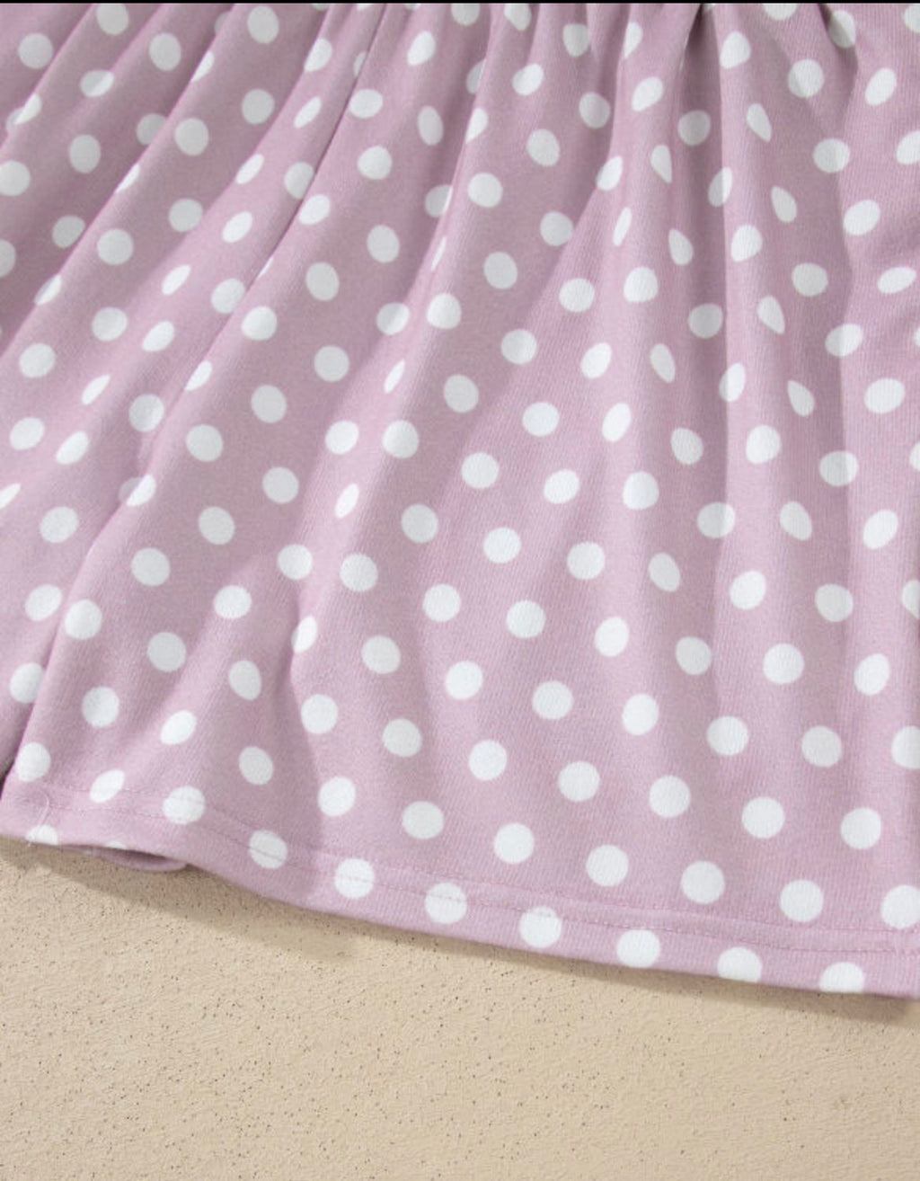 Purple Polka Dot Print Short Set