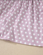 Purple Polka Dot Print Short Set