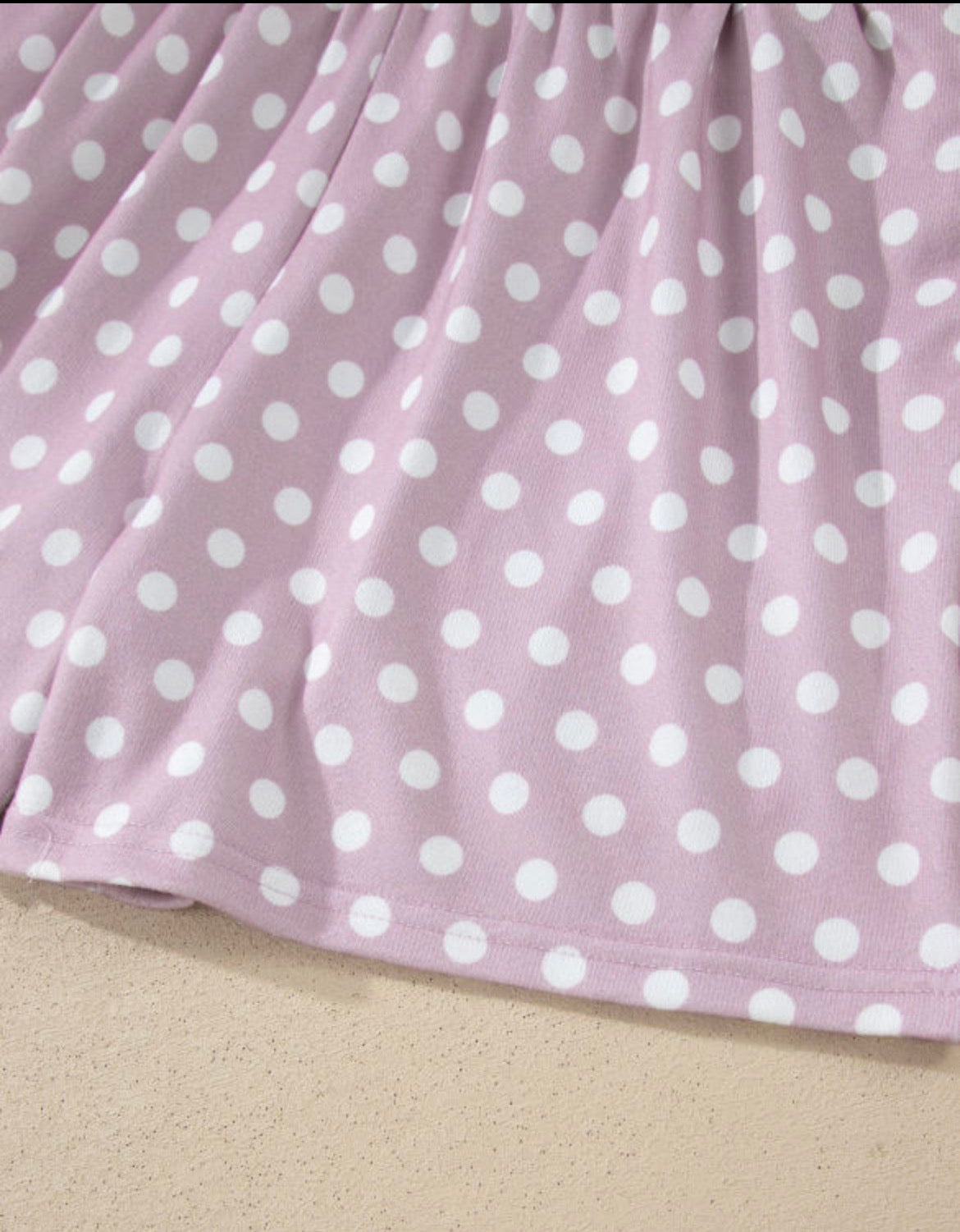 Purple Polka Dot Print Short Set