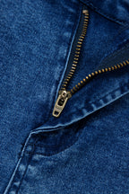 Frayed Cropped Straight Jeans