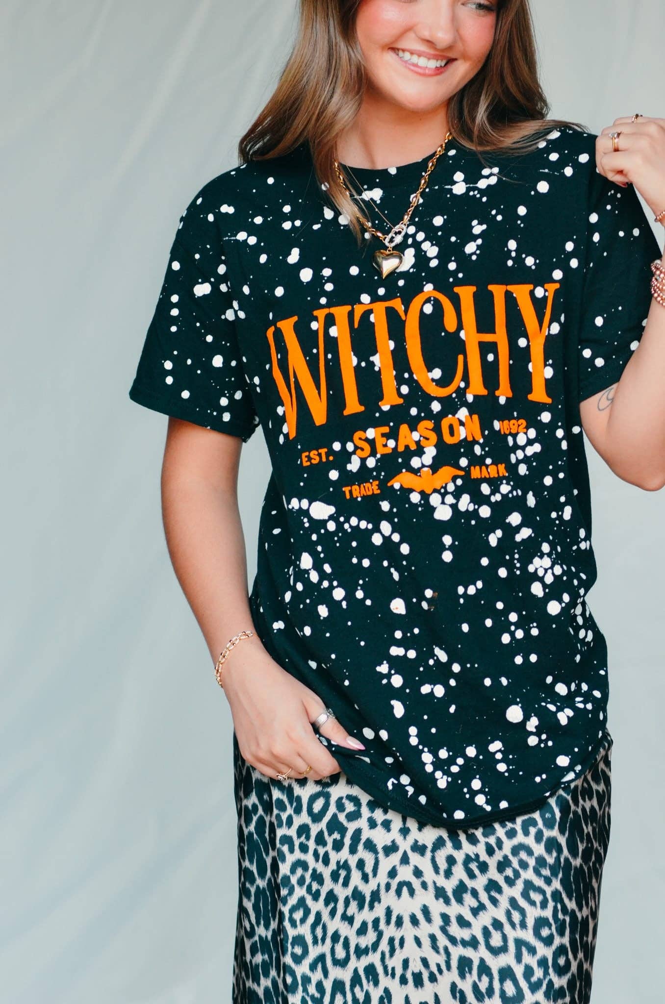 Witchy Season Spotted Black Tee