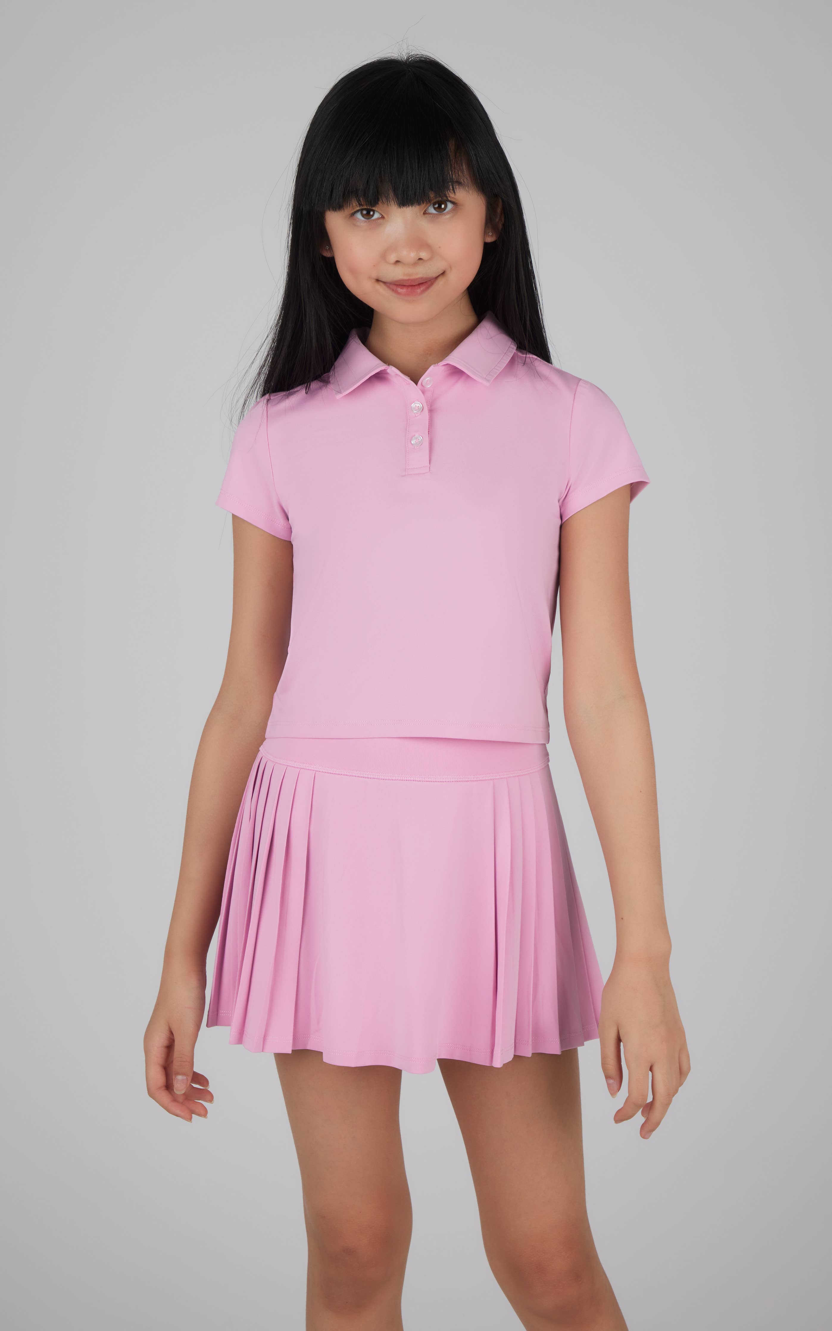 Girls Polo Top and Skort Tennis Outfit Set