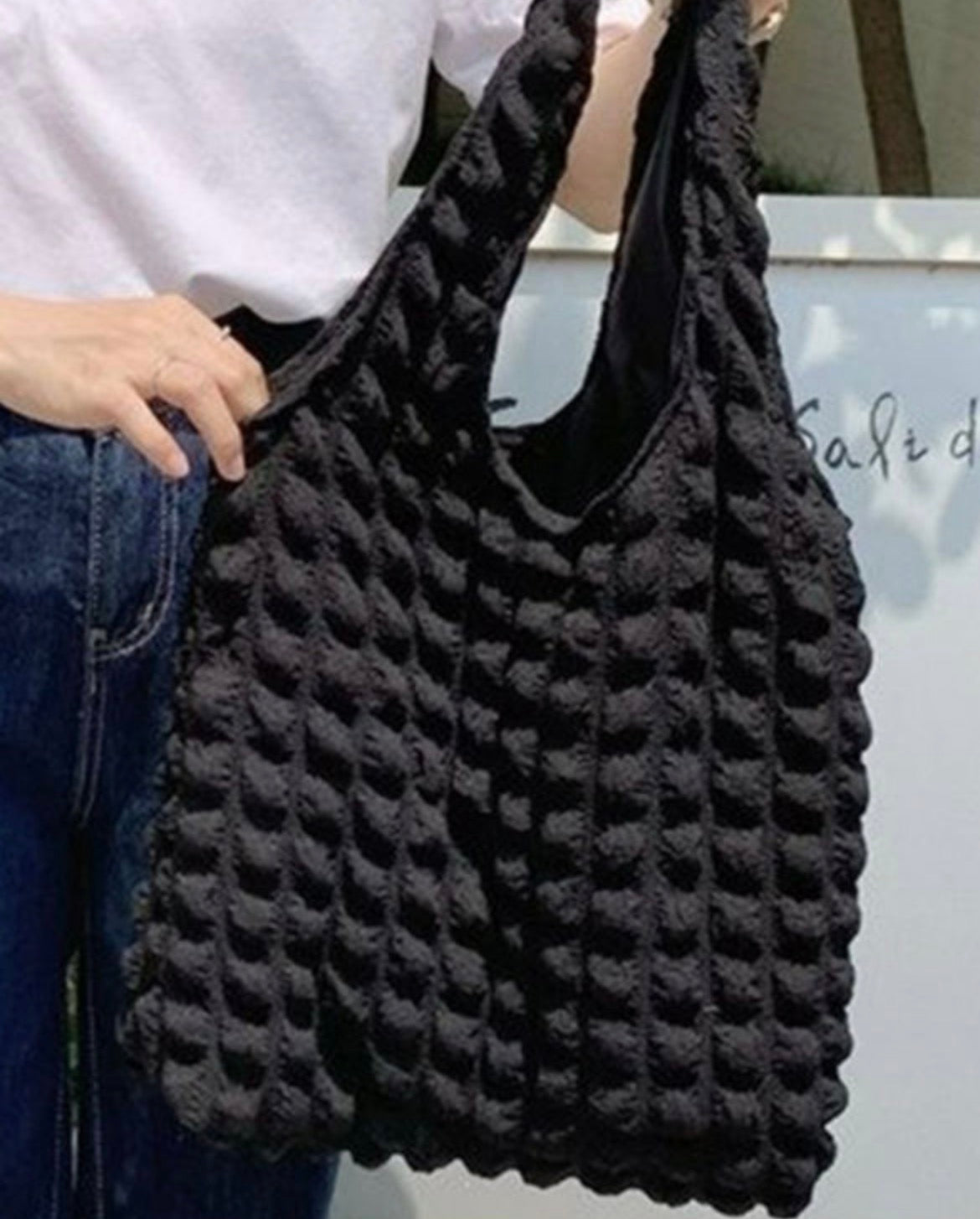 Puffy Texture Tote Bags