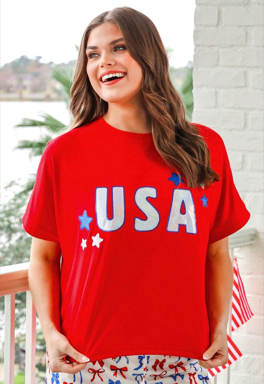 Preorder - USA Foil Luxe Tee