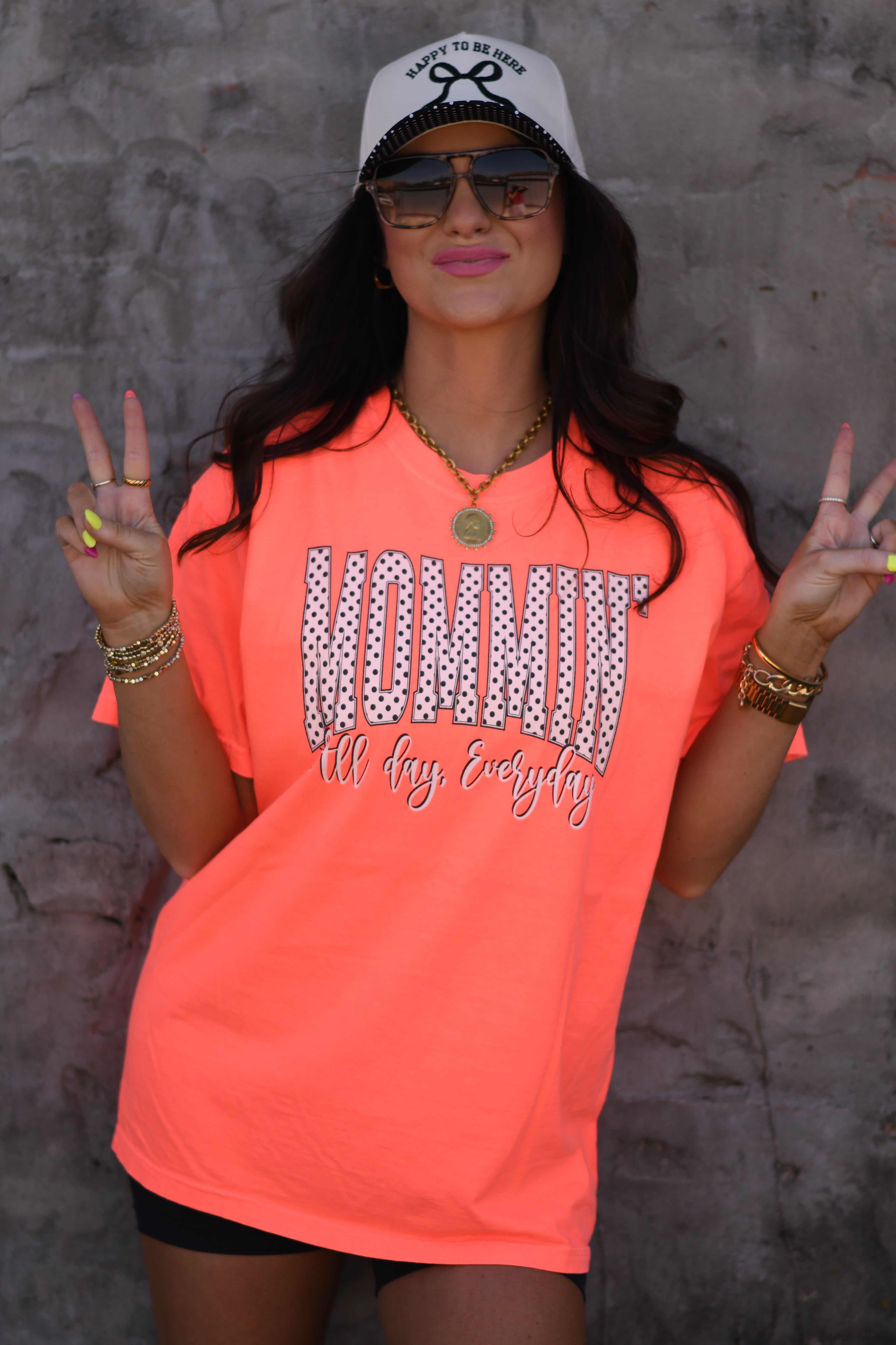 Mommin’ All Day Every Day Polka Dot Tee