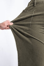 Color Square Patch Pocket Ankle-length Barrel Jeans