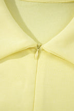 Yellow Cream Half Zip Polo Tee Elastic Waist Romper