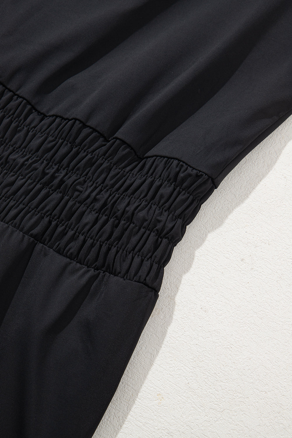 Plain Sleeveless Loop Drawstring Cinched Waist Romper