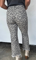 Cheetah Leopard non-distressed jeans