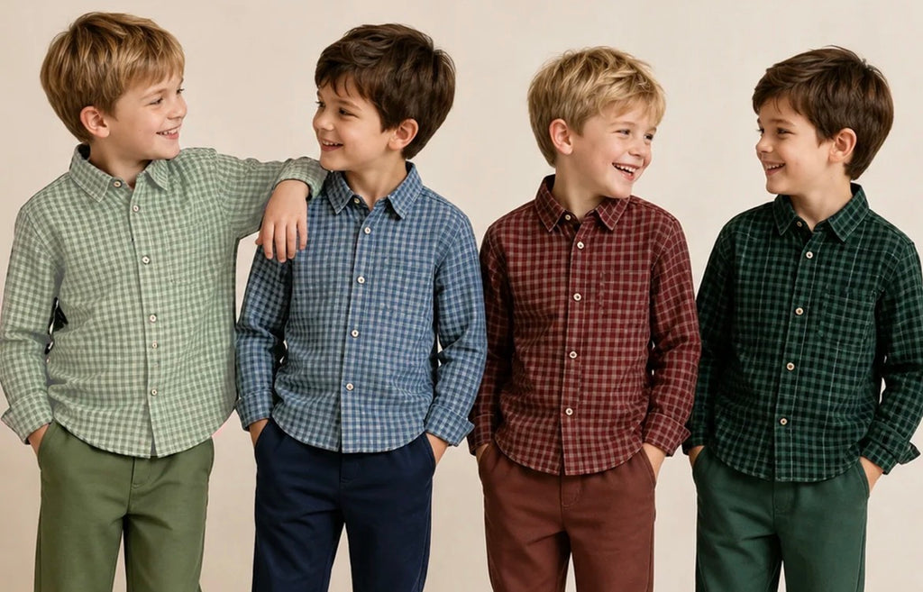 PREORDER: Boys Fall Plaid Button Up
