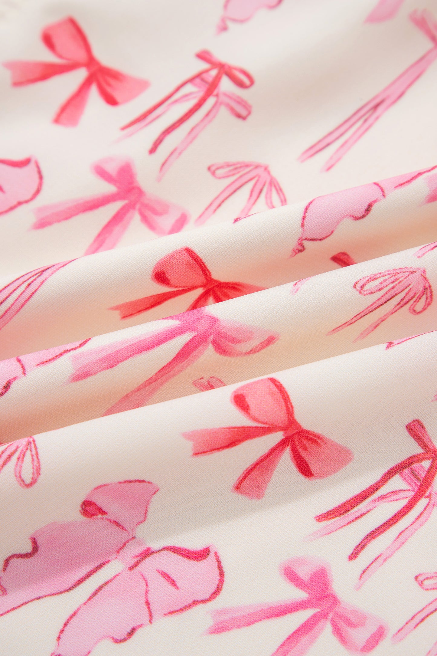 Pink Full Zip Cinched Waist Sleeveless Bow Mini Dress