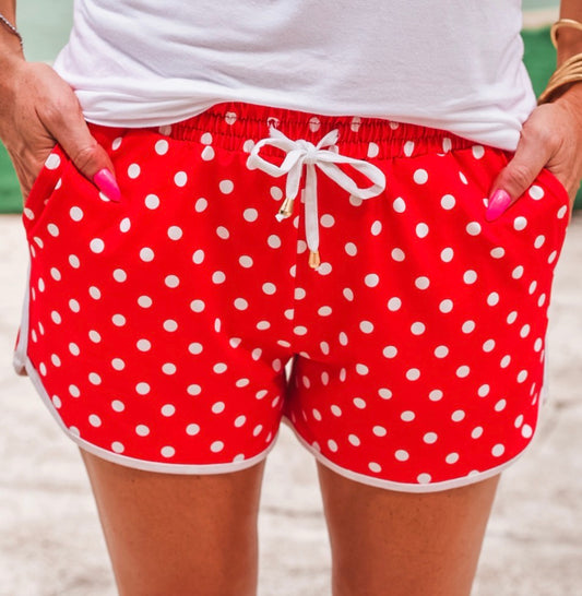 Red Polka Dot Everyday Shorts