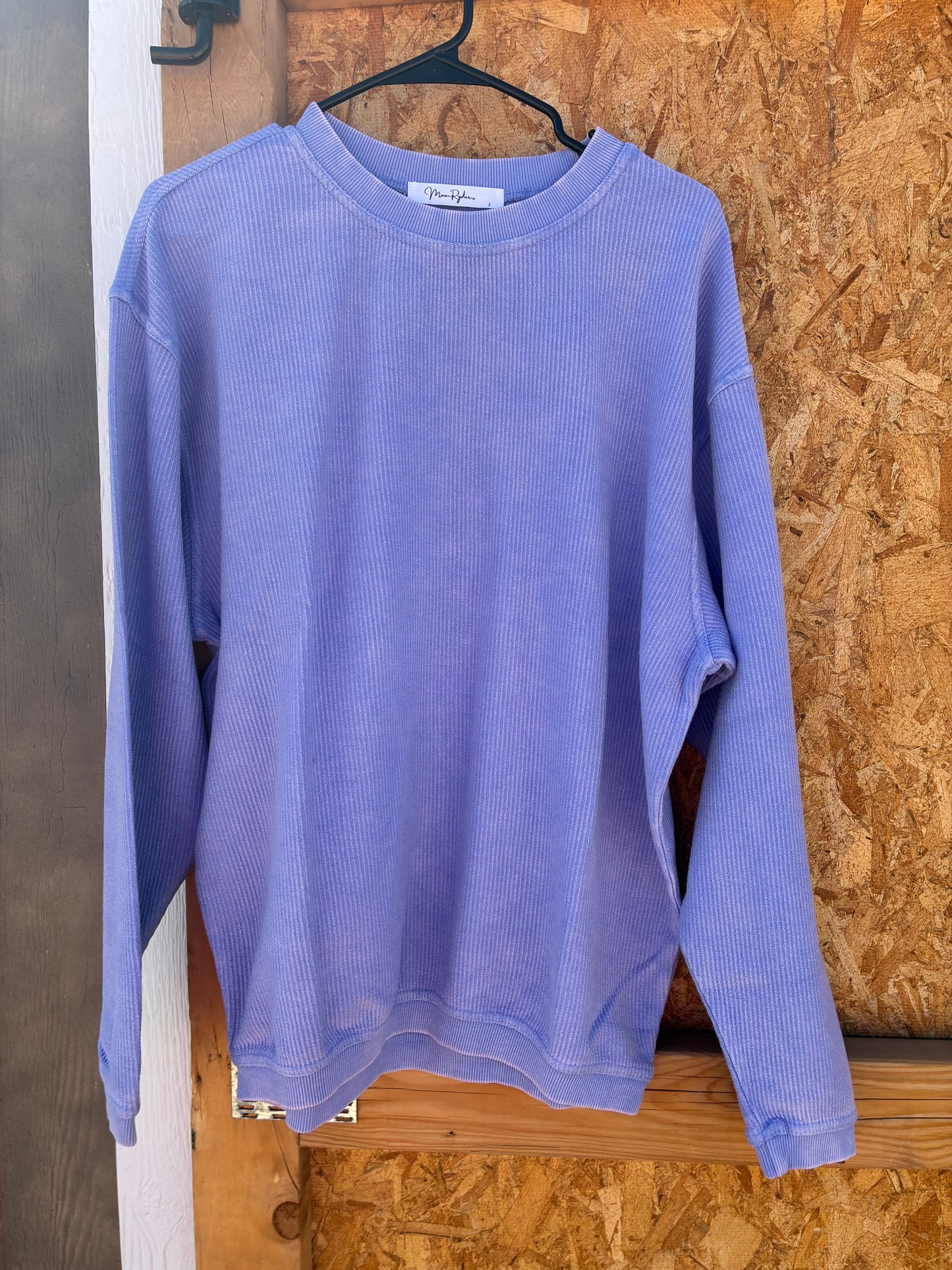 Periwinkle corded crew