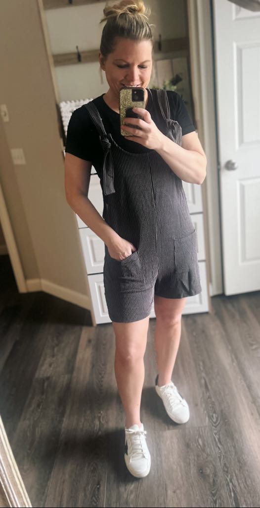 PREORDER: The Kaila Adjustable Tie Straps Romper RERUN 3.16.26