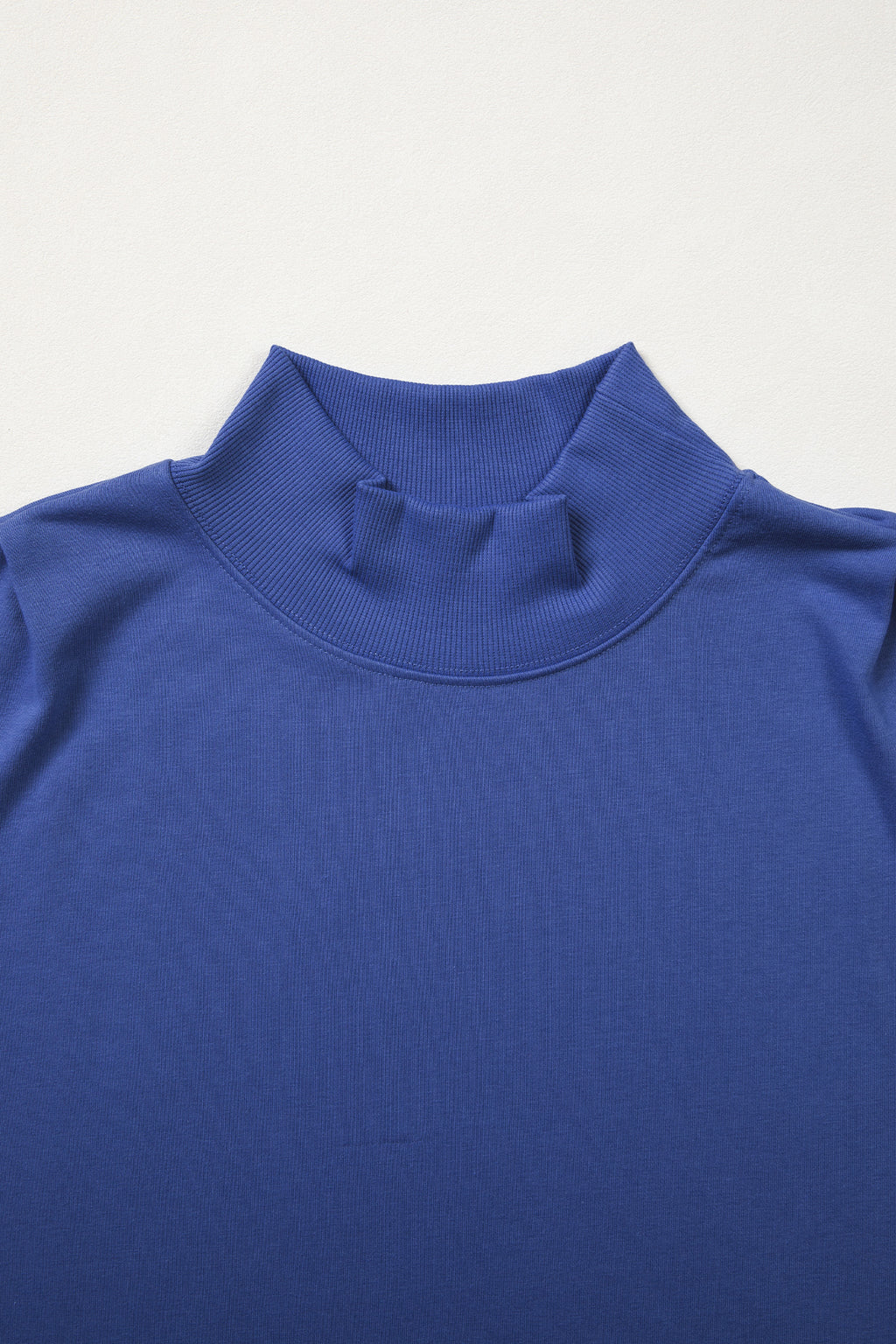 Black Solid Color High Neck Cap Sleeve Loose Top