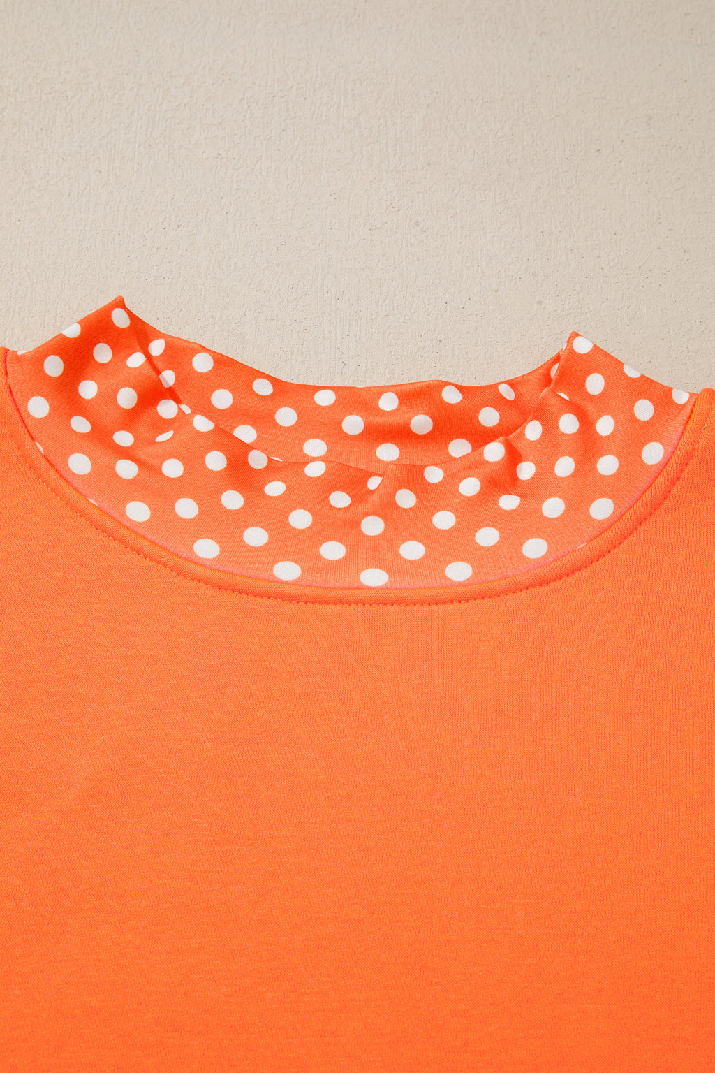 Polka Dot Patchwork Round Neck Plus Size Sweatshirt