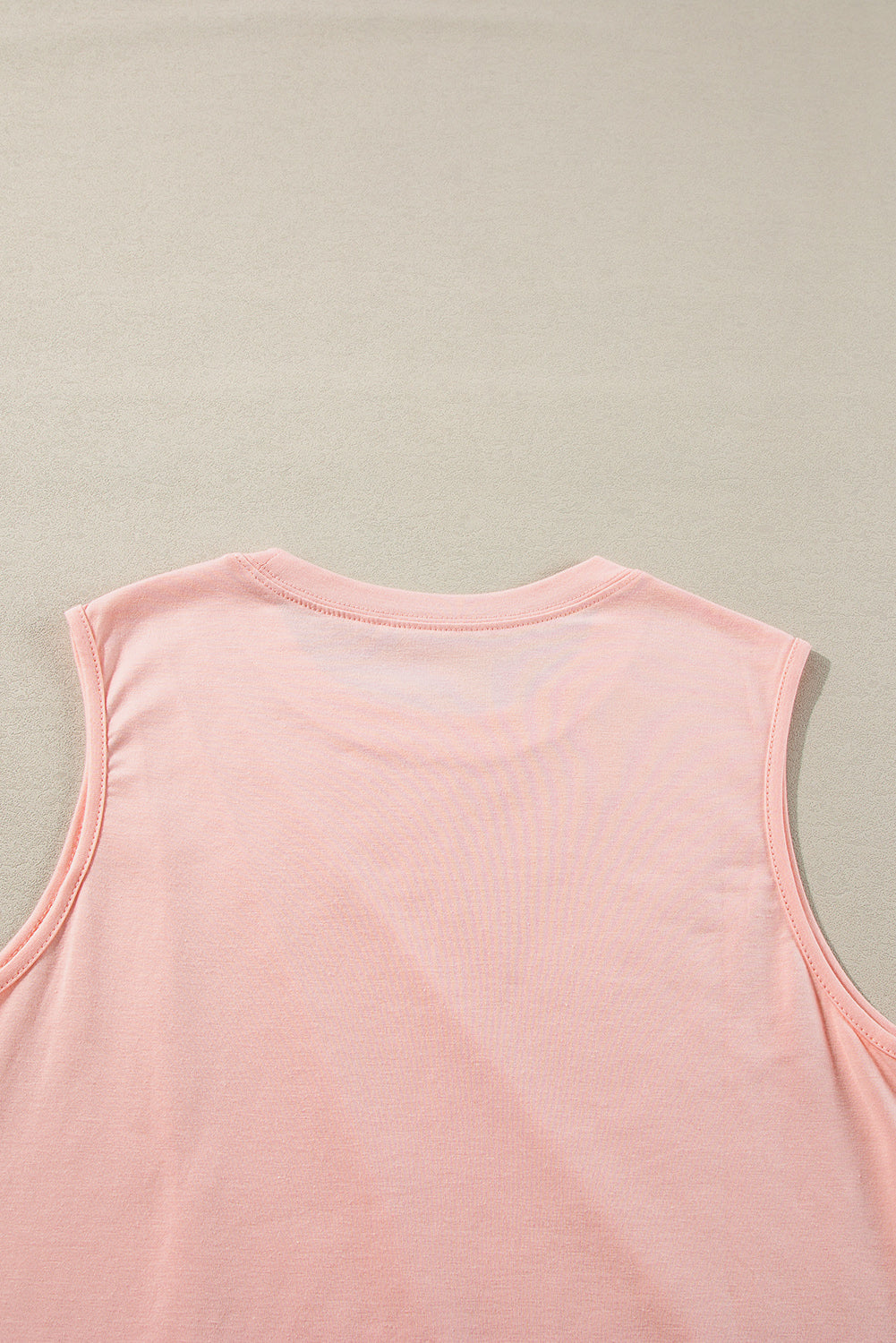 White Crew Neck Pleated Tank Top