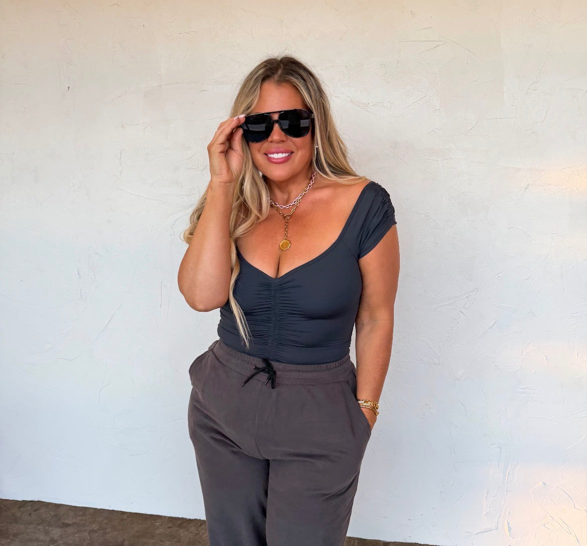 Preorder Out and About Cap Sleeve Top