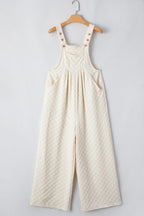 Checkered Pocketed High Waist Wide Leg Overall