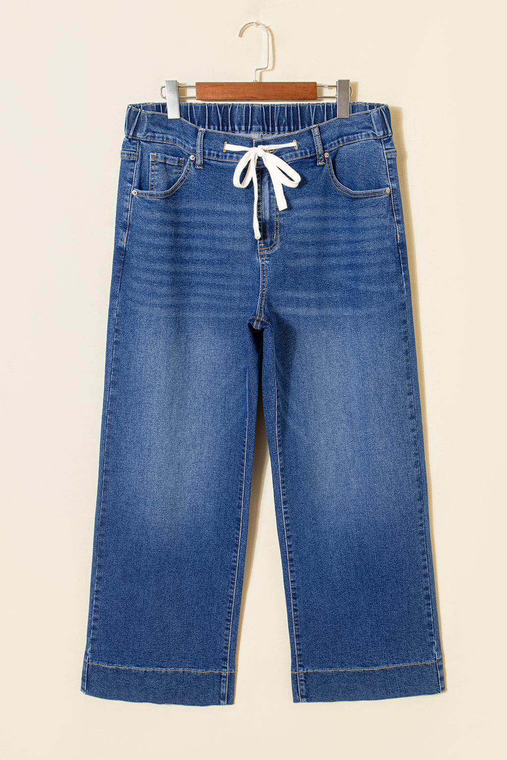 Black Acid Wash Contrast Lace-up Plus Size Jeans