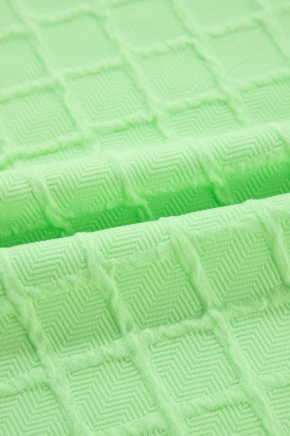 Checkered Textured Tee and Drawstring Shorts