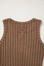 Phalaenopsis Slim Ribbed Mineral Wash Tank Top