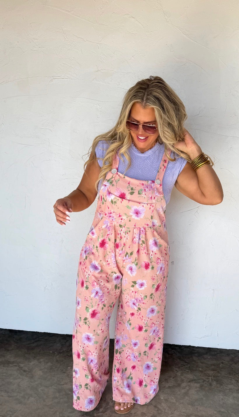 Spring Floral Karli Boho Overalls