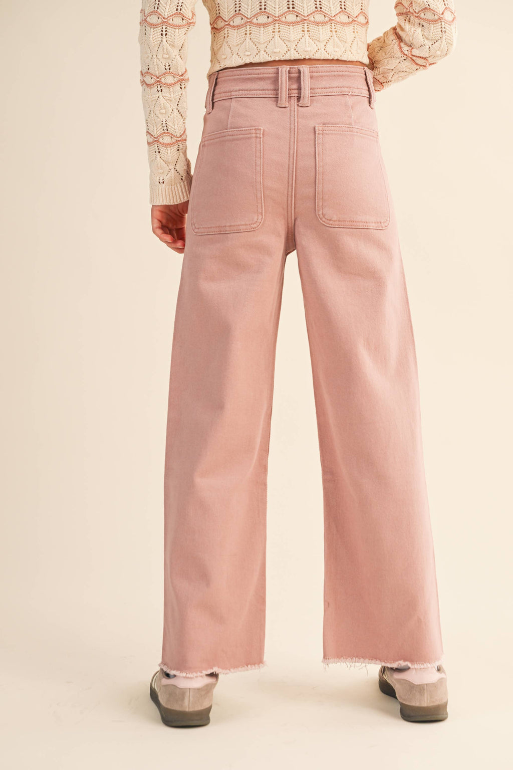 TWEEN KIDS GIRLS WIDE LEG DENIM PANTS