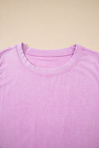 Phalaenopsis 2 Pieces Mineral Wash Cotton Tank Top Lined Split Skirt Set