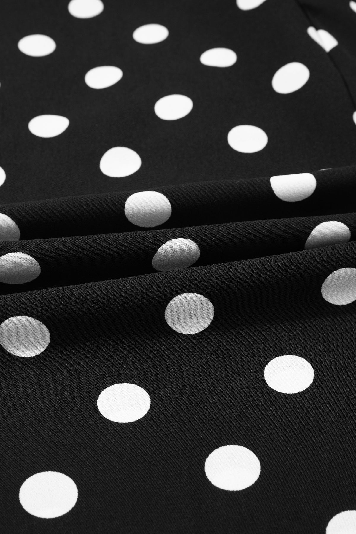 Black polka dot print patched pocket mid-rise straight leg pants from Dear-Lover, featuring a stylish and comfortable design.