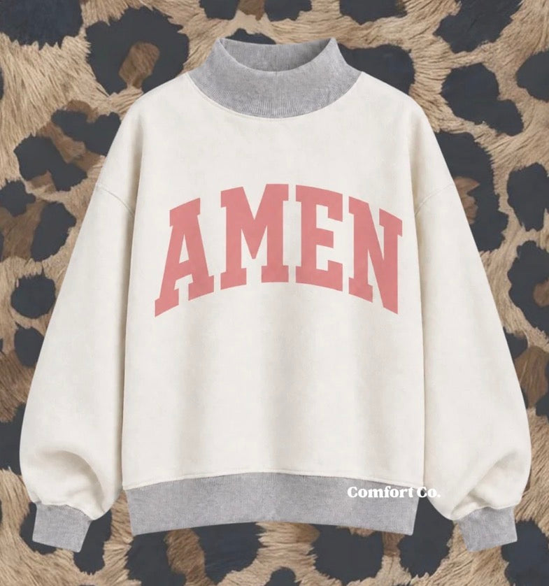 Reversible Jesus/Amen Mock Neck - PreOrder