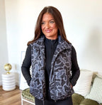 Black Camo Puffer Vest