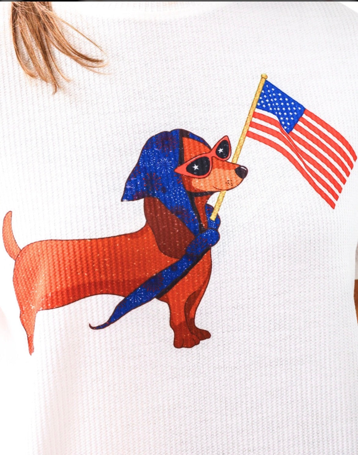 Preorder - Patriotic Pup Waffle Tee