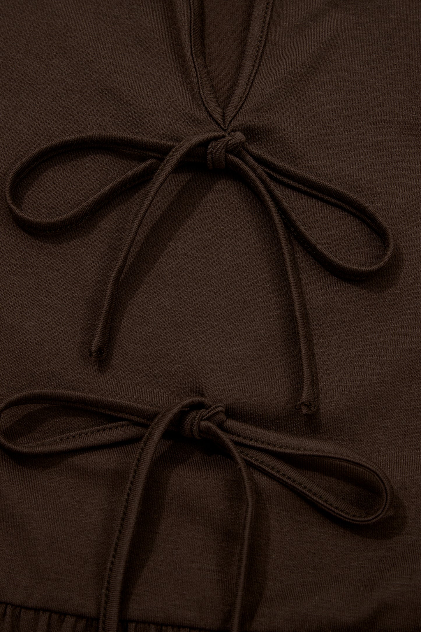 Coffee Plus Size Solid Color Bow Tie Peplum Tank Top