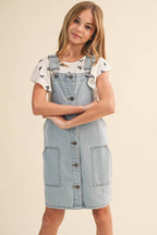 TWEEN KIDS GIRLS DENIM OVERALL DRESS