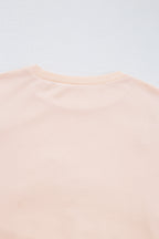 Parchment Embroidered Bow Lantern Sleeve Oversized Pullover Sweatshirt