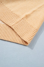 Golden Fleece Bow Pattern Drop Shoulder Loose Sweater