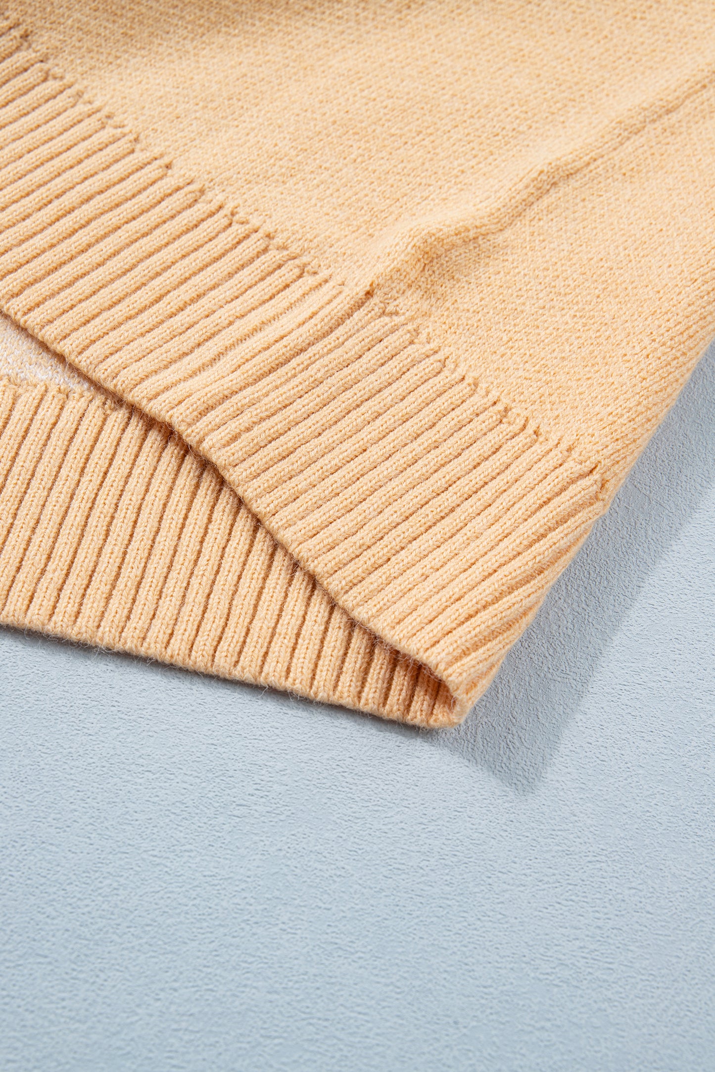 Golden Fleece Bow Pattern Drop Shoulder Loose Sweater