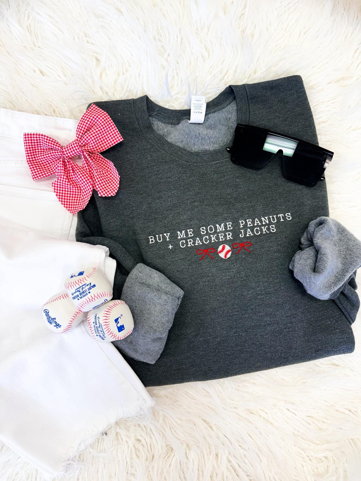 Buy me peanuts and crackerjacks - Embroidered Tee