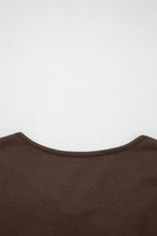 Coffee Plus Size Solid Color Bow Tie Peplum Tank Top