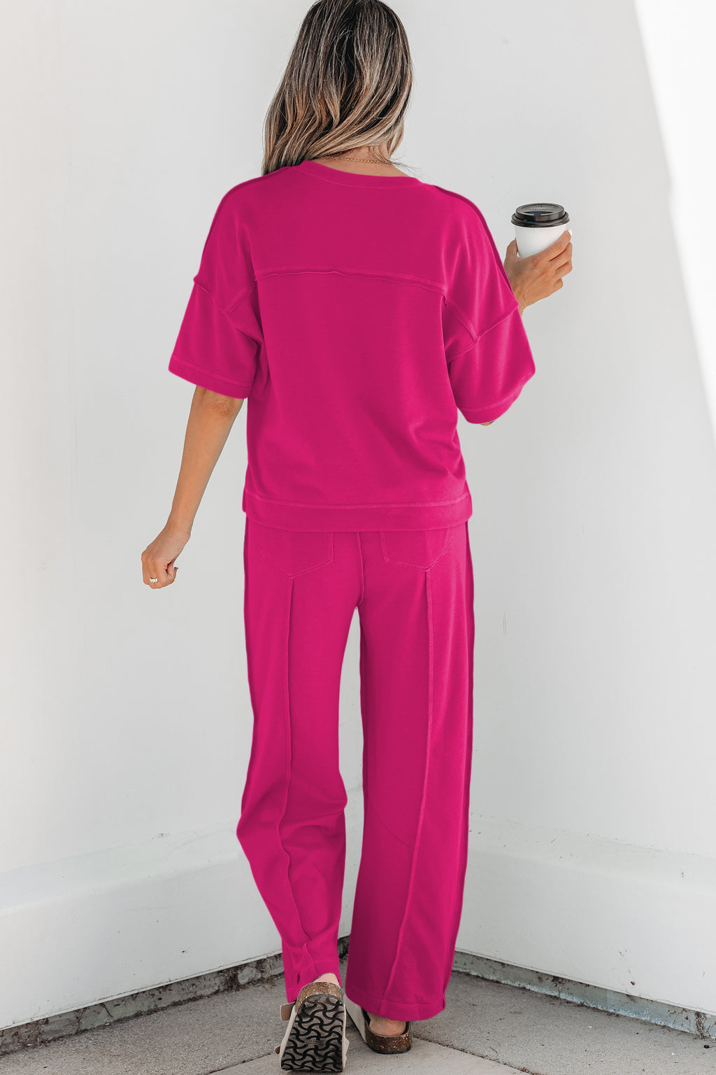 Drop Shoulder Boxy Tee and Barrel Pants Set
