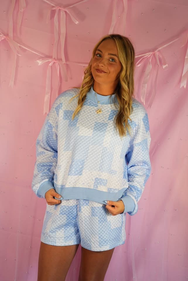 Mockneck quilted sets 🩵🩷