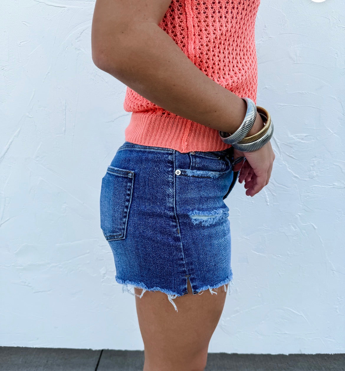 River Raw Hem Short Shorts